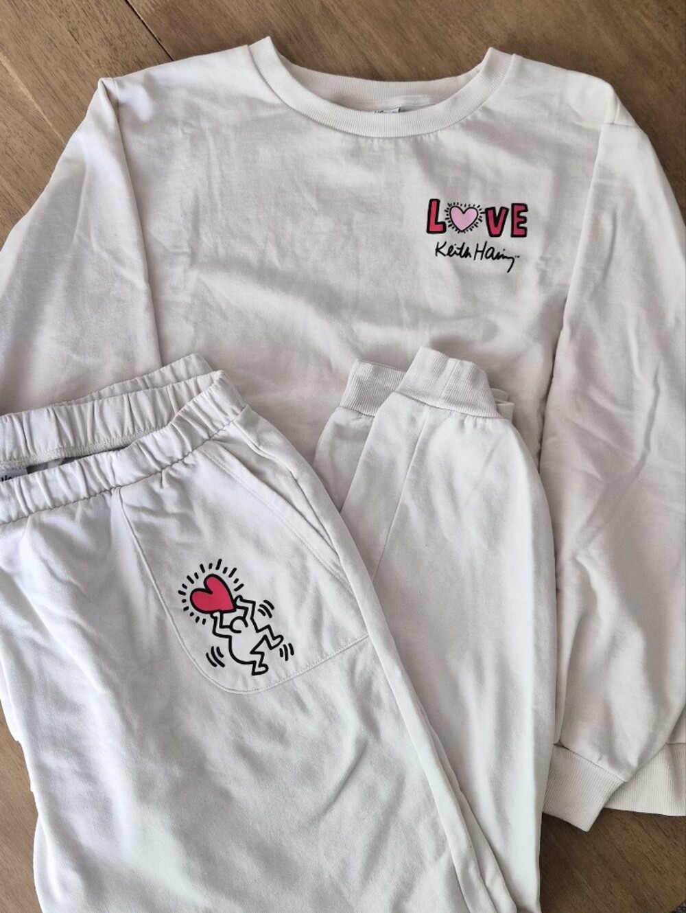 Keith Haring Two-Piece Fleece Crewneck And Jogger Lounge Set